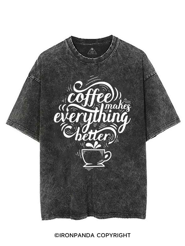 COFFEE MAKES EVERYTHING BETTER VINTAGE GYM SHIRT