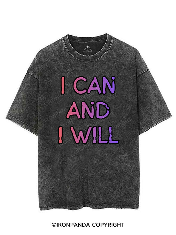 I CAN AND I WILL VINTAGE GYM SHIRT