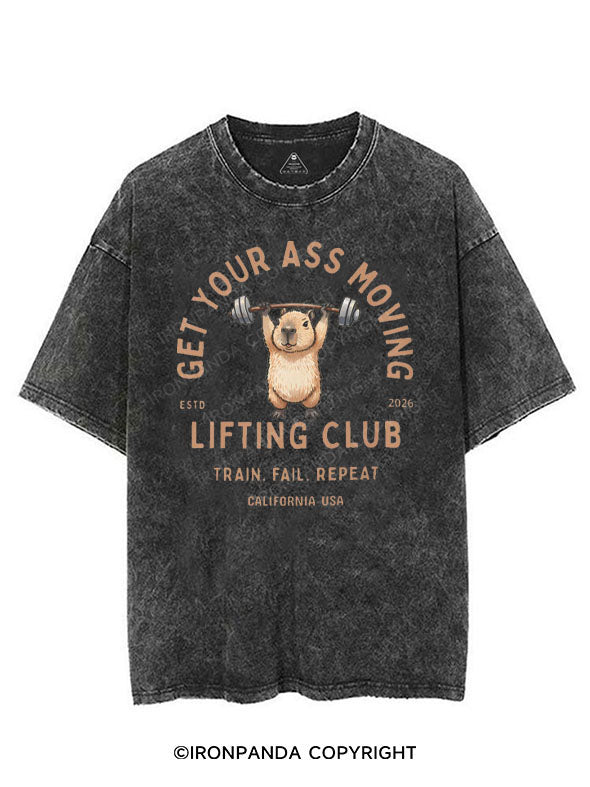 GET YOUR ASS MOVING LIFTING CLUB VINTAGE GYM SHIRT