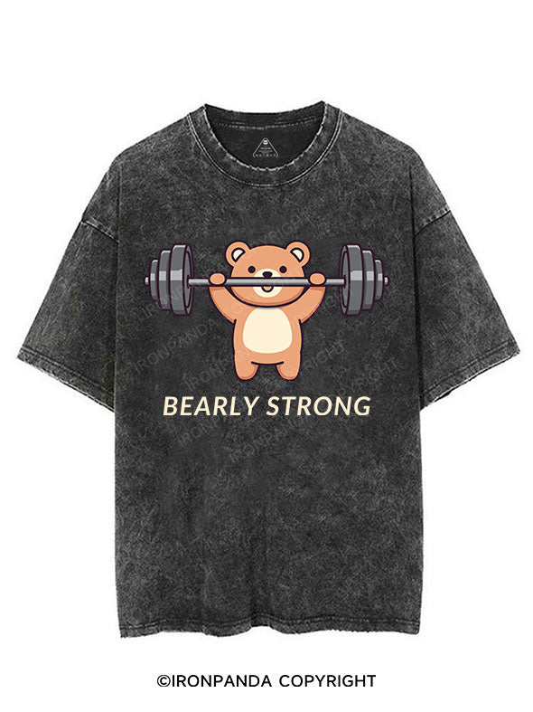 BEARLY STRONG VINTAGE GYM SHIRT