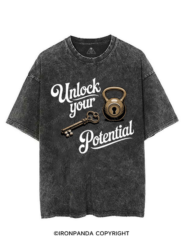 UNLOCK YOUR POTENTIAL VINTAGE GYM SHIRT