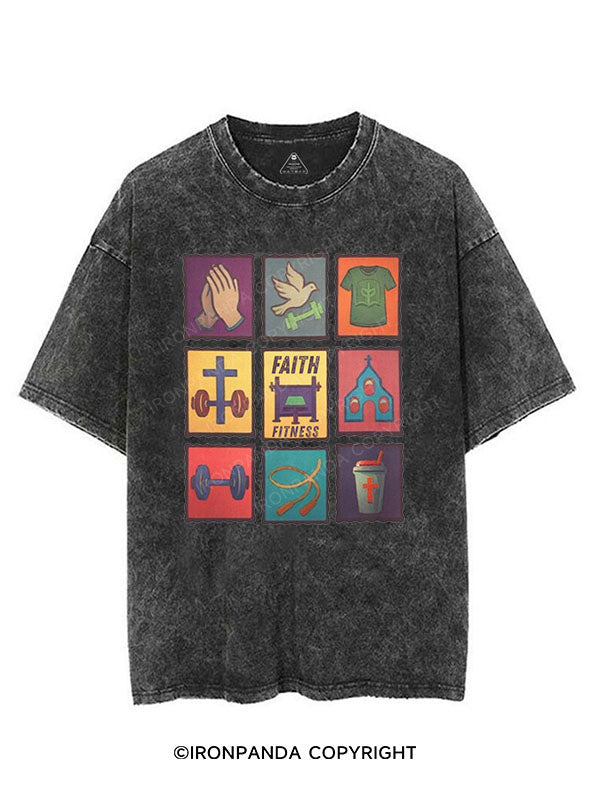FAITH & FITNESS VINTAGE GYM SHIRT