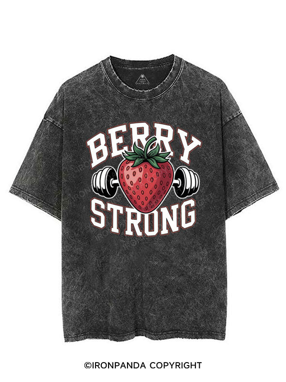 BERRY STRONG VINTAGE GYM SHIRT