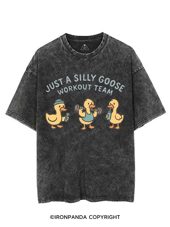 JUST A SILLY GOOSE WORKOUT TEAM VINTAGE GYM SHIRT