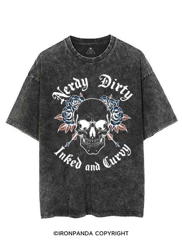 NERDY DIRTY INKED AND CURVY VINTAGE GYM SHIRT