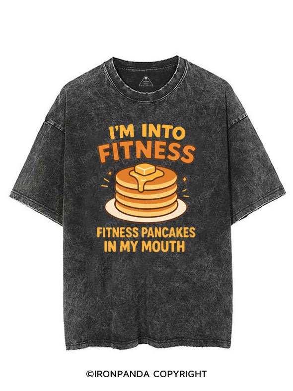 I'M INTO FITNESS FITNESS PANCAKES IN MY MOUTH VINTAGE GYM SHIRT