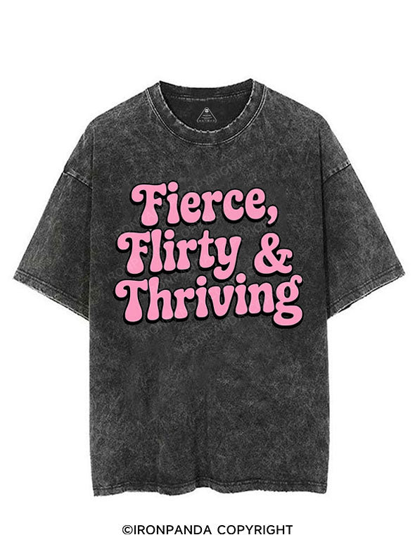 FIERCE, FLIRTY & THRIVING VINTAGE GYM SHIRT
