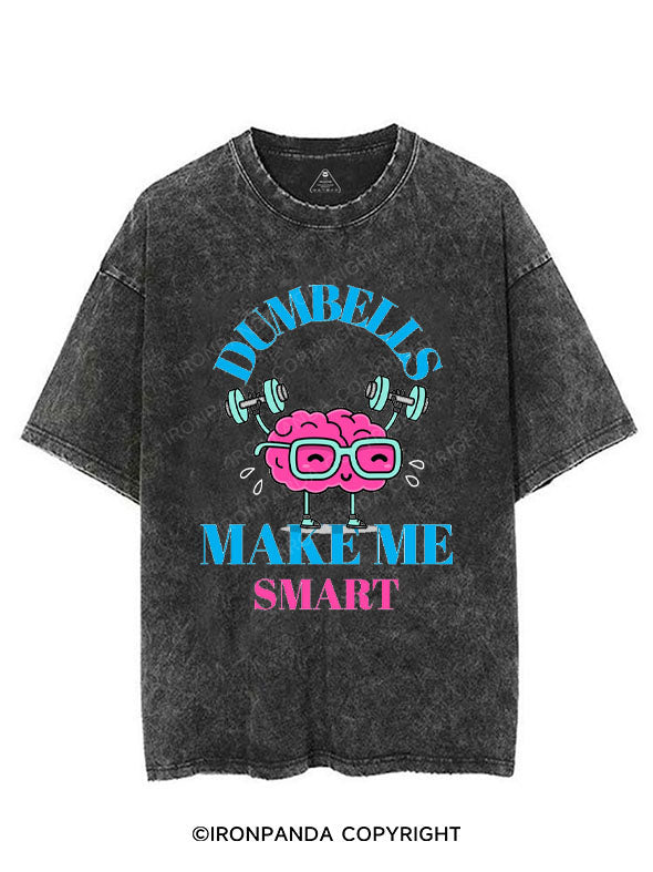 DUMBELLS MAKE ME SMART VINTAGE GYM SHIRT
