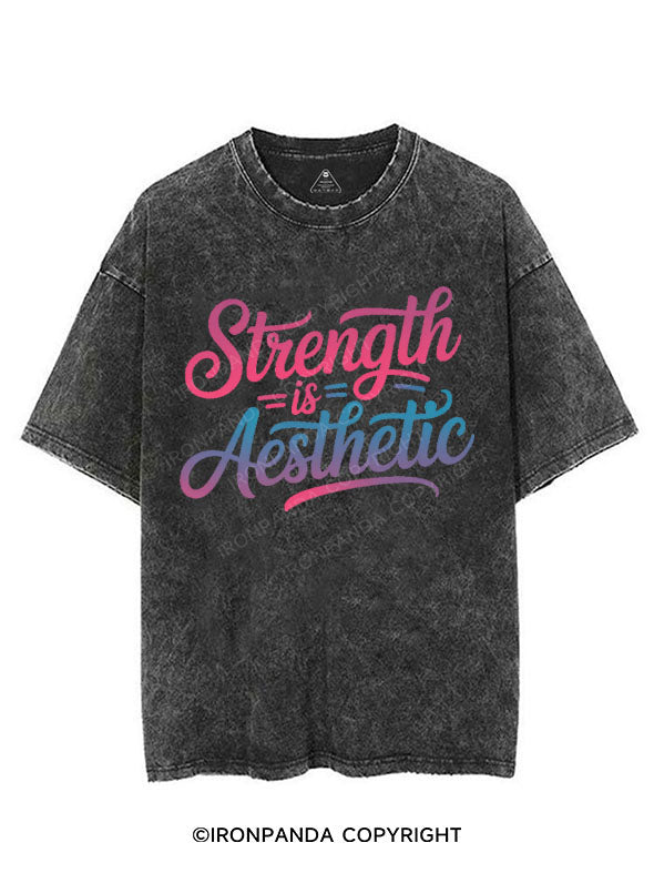 STRENGTH IS AESTHETIC VINTAGE GYM SHIRT