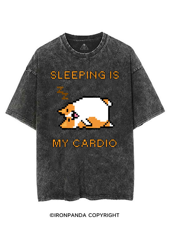 SLEEPING IS MY CARDIO VINTAGE GYM SHIRT
