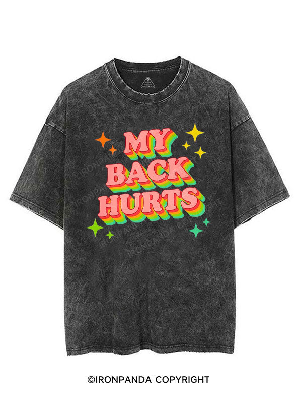 MY BACK HURTS VINTAGE GYM SHIRT