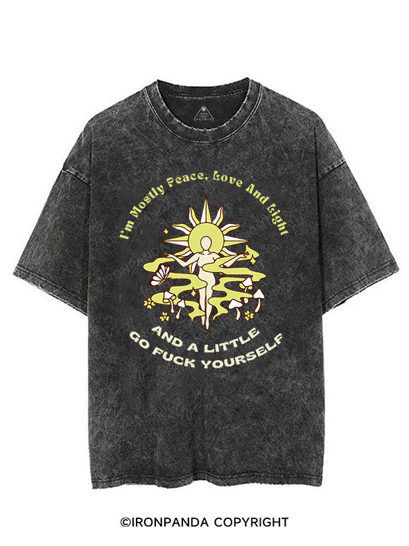 I'M MOSTLY PEACE, LOVE AND LIGHT VINTAGE GYM SHIRT