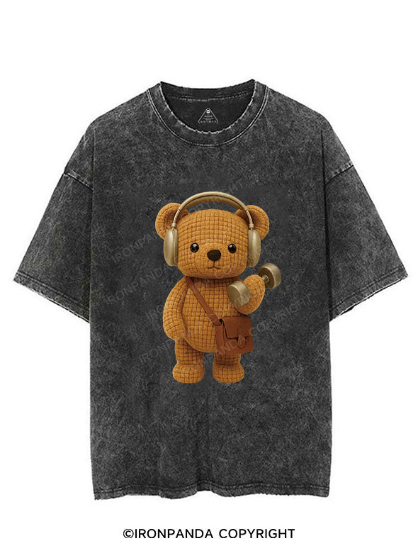 LIFT WITH BEAR BEATS VINTAGE GYM SHIRT