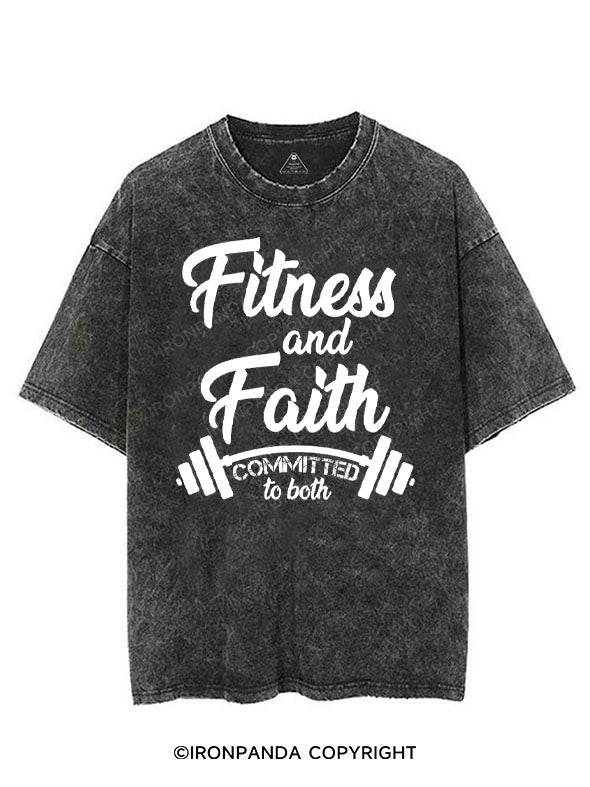 FITNESS AND FAITH COMMITTED TO BOTH VINTAGE GYM SHIRT