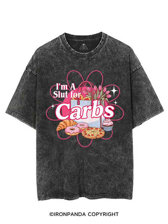 I'M A SLUT FOR CARBS VINTAGE GYM SHIRT
