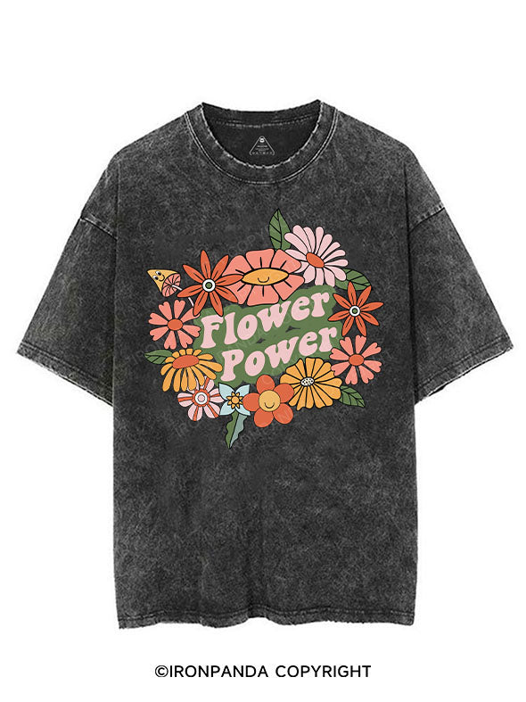FLOWER POWER VINTAGE GYM SHIRT
