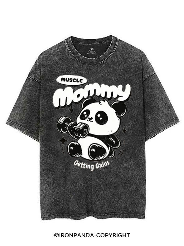 MUSCLE Mom  GETTING GAINS VINTAGE GYM SHIRT