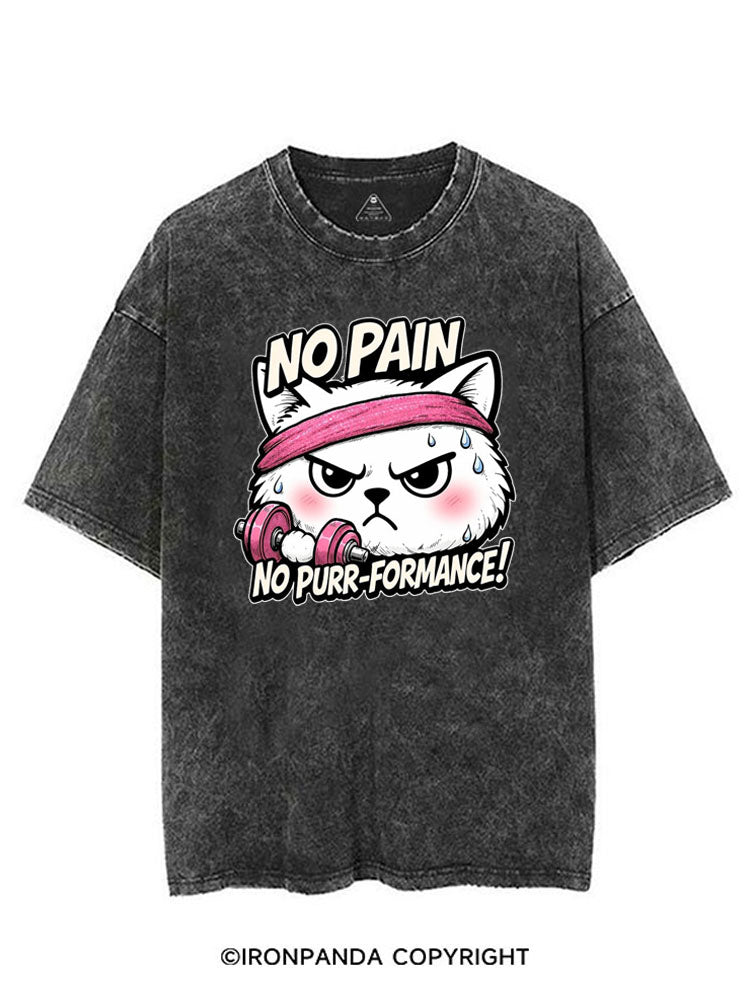 NO PAIN NO PURR-FORMANCE! VINTAGE GYM SHIRT