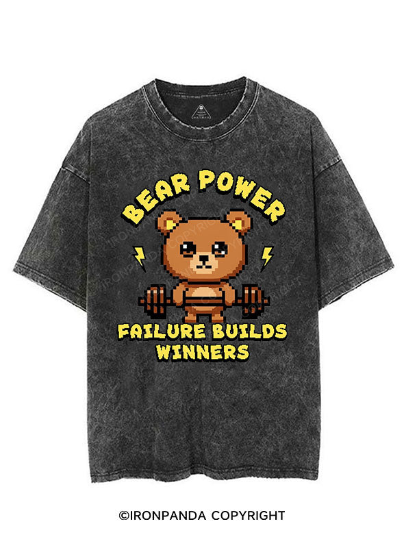 BEAR POWER FAILURE BUILDS WINNERS VINTAGE GYM SHIRT
