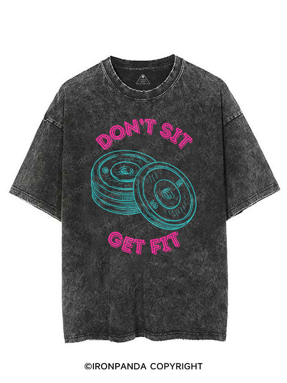 DON'T SIT GET FIT VINTAGE GYM SHIRT