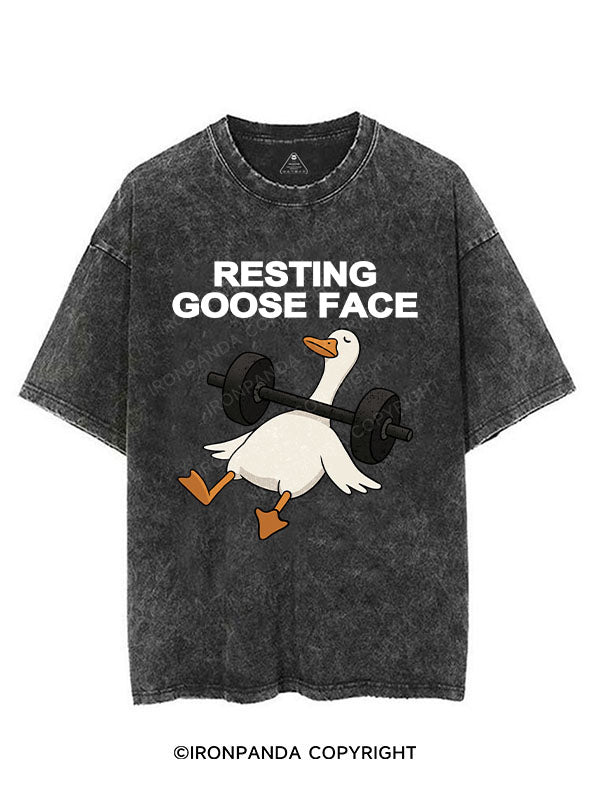RESTING GOOSE FACE VINTAGE GYM SHIRT