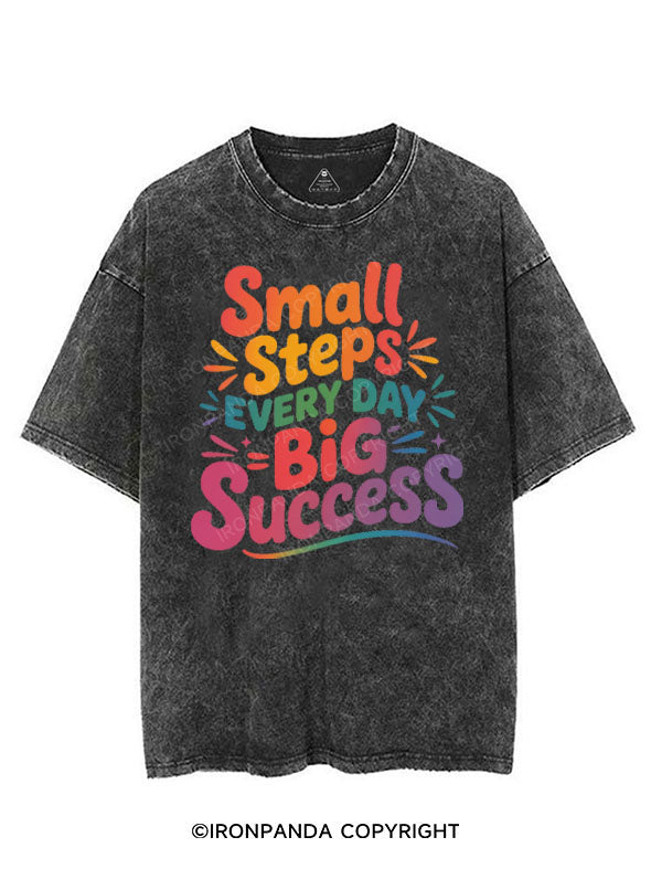 SMALL STEPS EVERY DAY = BIG SUCCESS VINTAGE GYM SHIRT