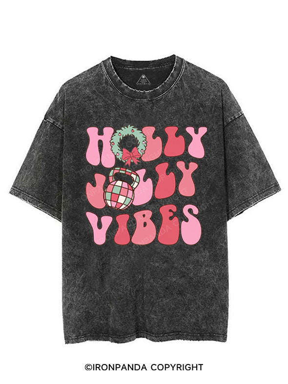 HOLLY JOLLY VIBES VINTAGE GYM SHIRT