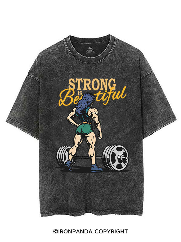 STRONG IS BEAUTIFUL VINTAGE GYM SHIRT