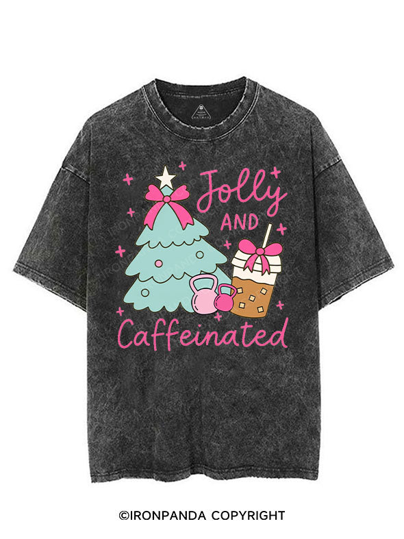 JOLLY AND CAFFEINATED VINTAGE GYM SHIRT