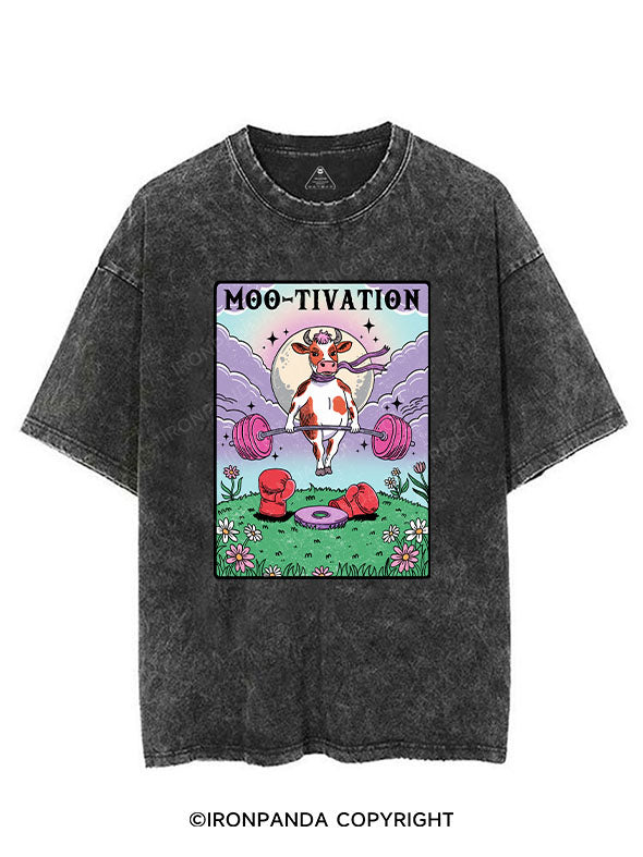 MOO-TIVATION VINTAGE GYM SHIRT