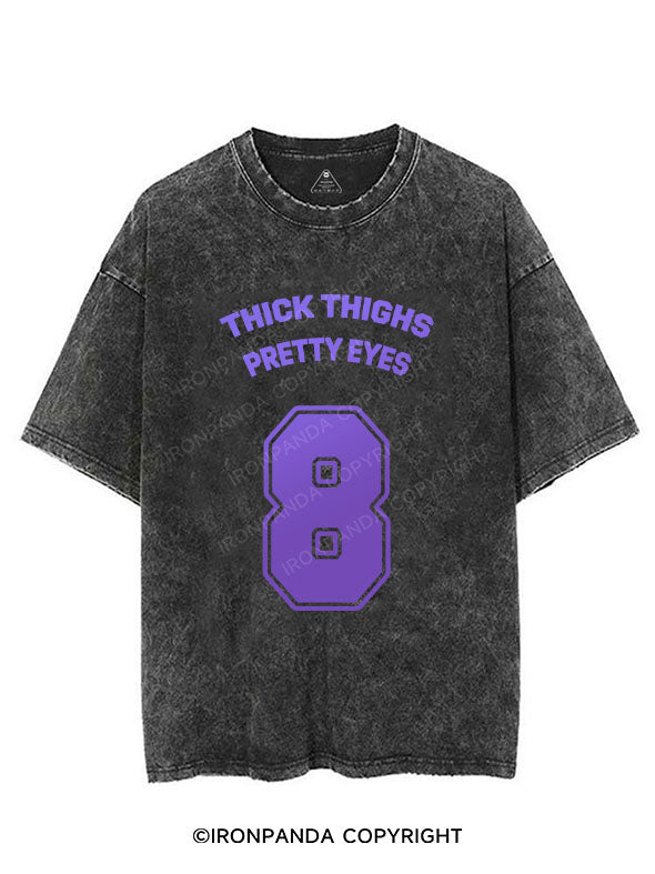 THICK THIGHS PRETTY EYES VINTAGE GYM SHIRT