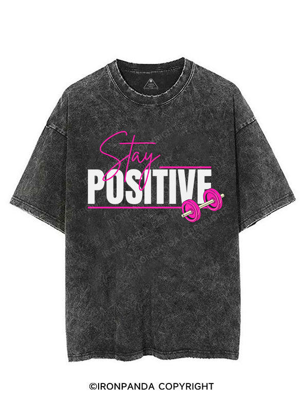STAY POSITIVE VINTAGE GYM SHIRT