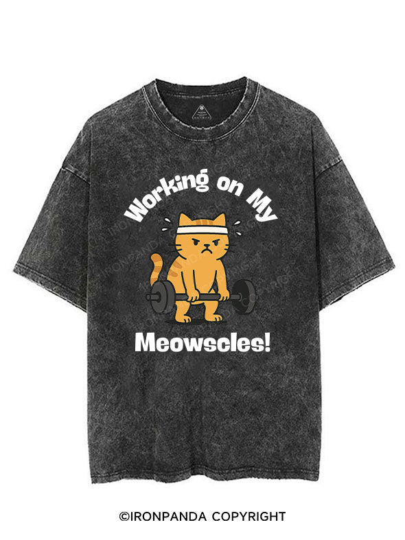 WORKING ON MY MEOWSCLES! VINTAGE GYM SHIRT