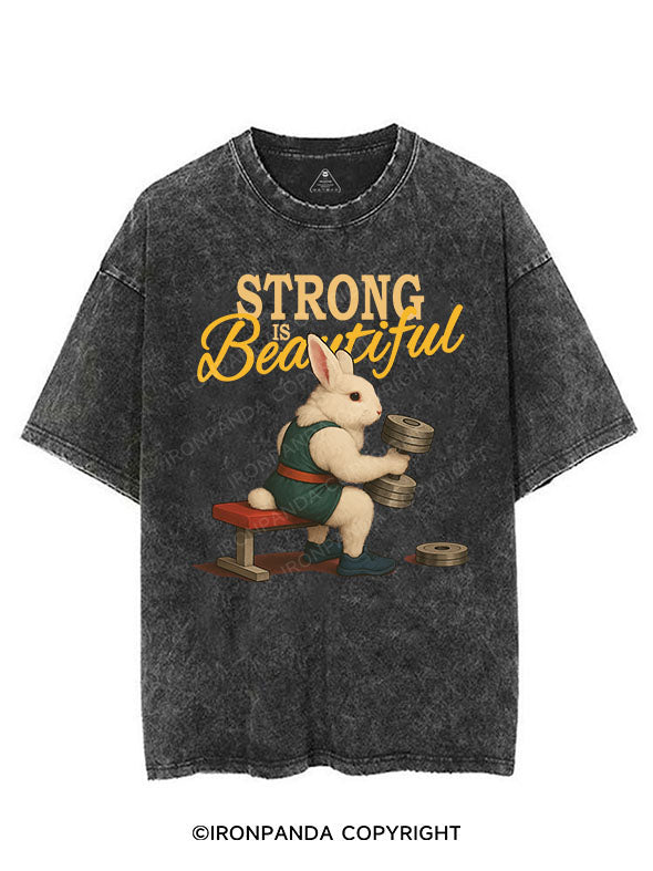 STRONG IS BEAUTIFUL VINTAGE GYM SHIRT