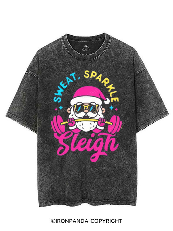 SWEAT, SPARKLE, SLEIGH VINTAGE GYM SHIRT
