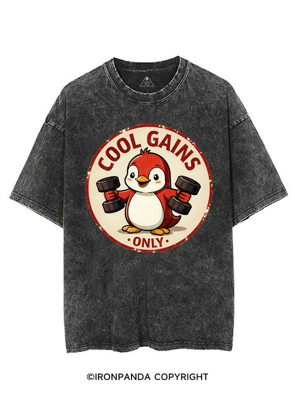 COOL GAINS ONLY VINTAGE GYM SHIRT