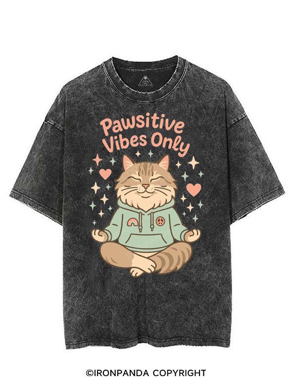 PAWSITIVE VIBES ONLY VINTAGE GYM SHIRT