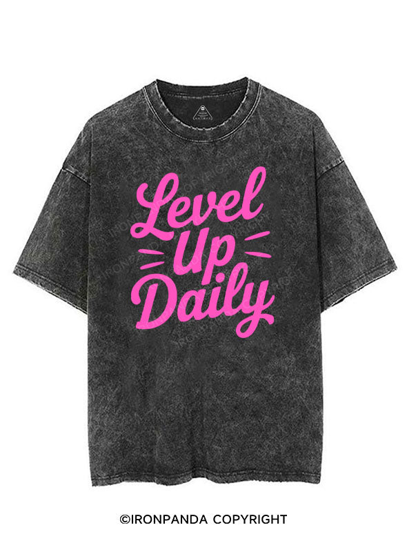 LEVEL UP DAILY VINTAGE GYM SHIRT
