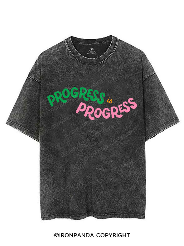 PROGRESS IS PROGRESS VINTAGE GYM SHIRT
