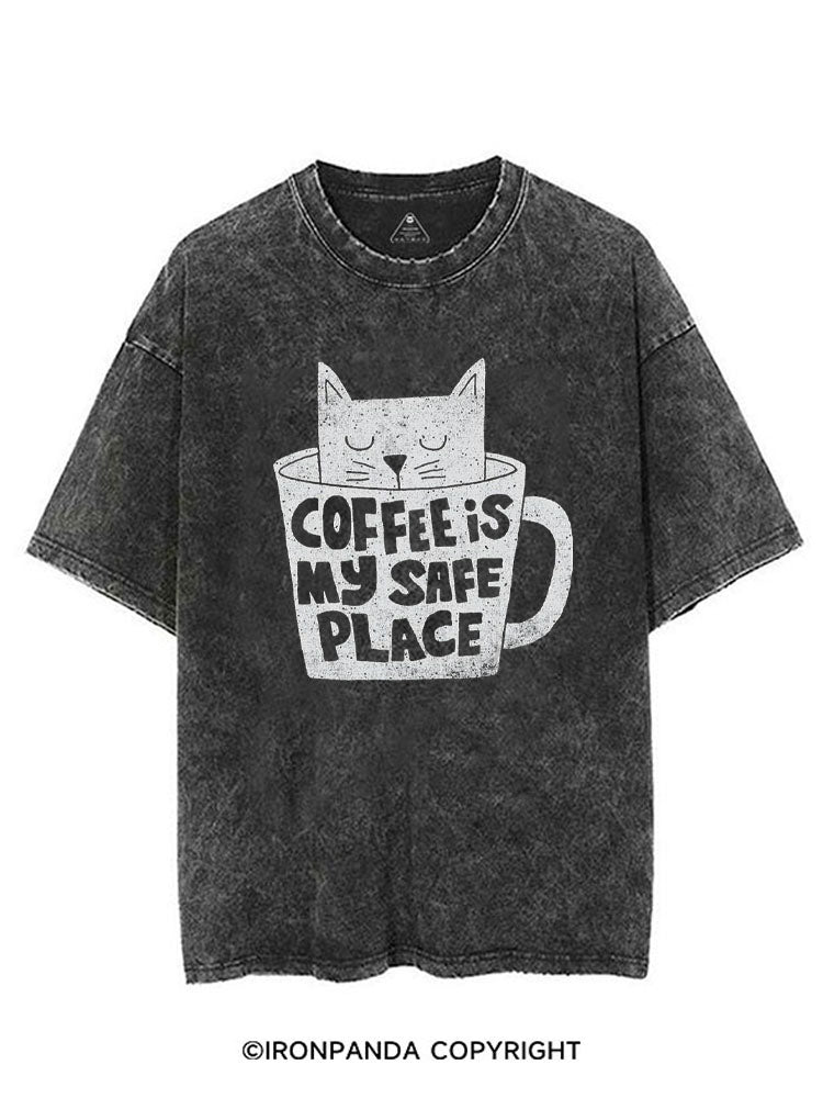 COFFEE IS MY SAFE PLACE VINTAGE GYM SHIRT