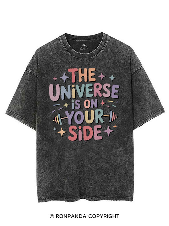 THE UNIVERSE  IS ON YOUR SIDE VINTAGE GYM SHIRT