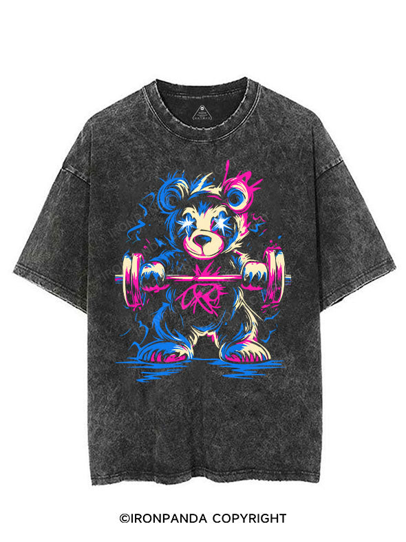 BEAR GAINS VINTAGE GYM SHIRT