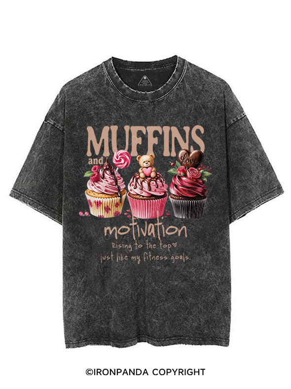 MUFFINS AND MOTIVATION VINTAGE GYM SHIRT