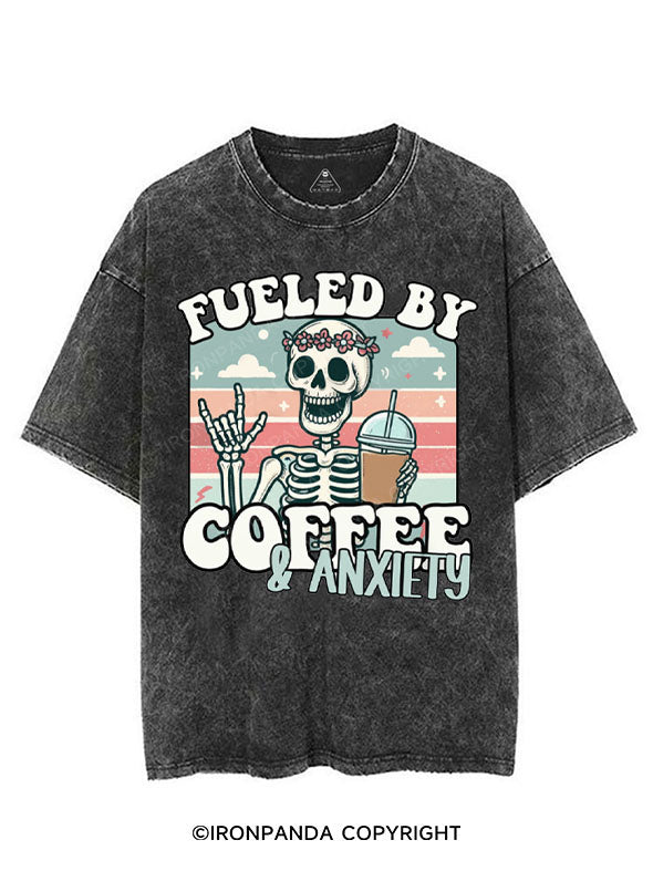 FUELED BY COFFEE & ANXIETY VINTAGE GYM SHIRT
