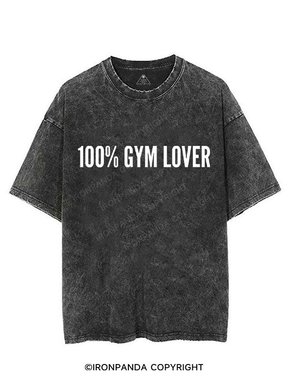 100% GYM LOVER VINTAGE GYM SHIRT