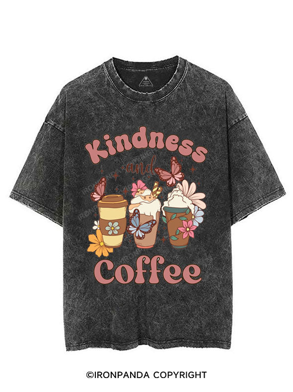 KINDNESS AND COFFEE VINTAGE GYM SHIRT