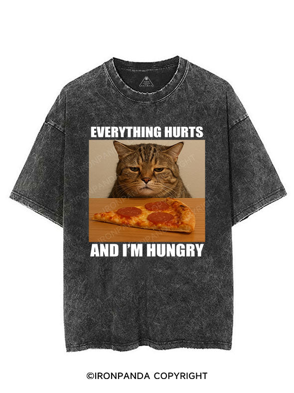 EVERYTHING HURTS AND I'M HUNGRY VINTAGE GYM SHIRT