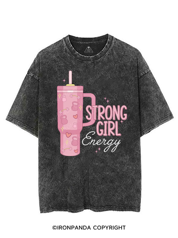STRONG GIRL ENERGY VINTAGE GYM SHIRT