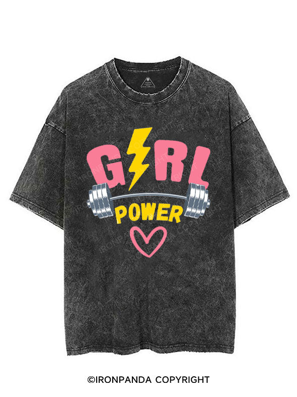 GIRL POWER VINTAGE GYM SHIRT