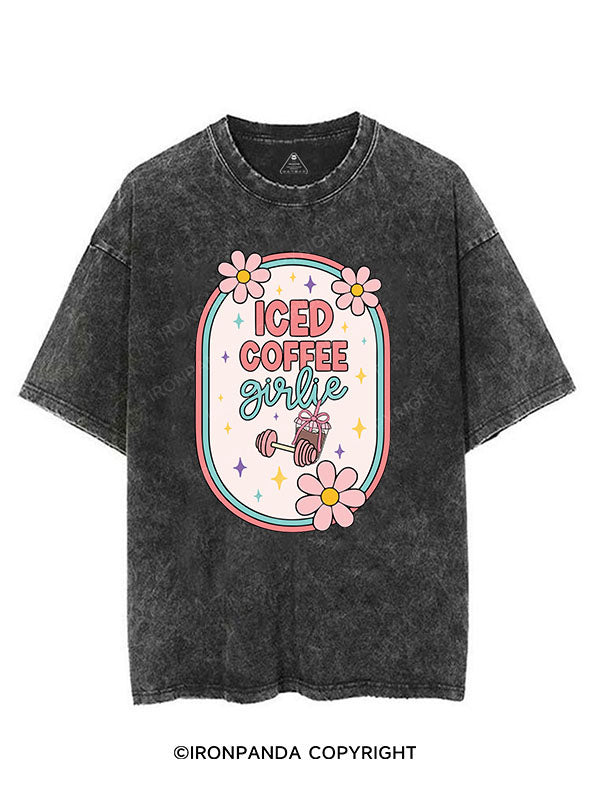 ICED COFFEE GIRLIE VINTAGE GYM SHIRT
